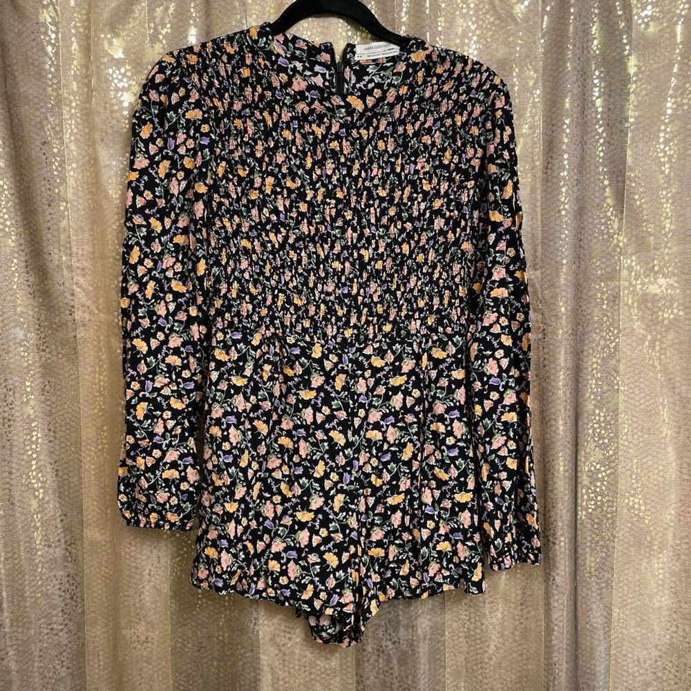 Urban Outfitters Diana Women’s Medium Black Floral Long Sleeve Romper Jumpsuit